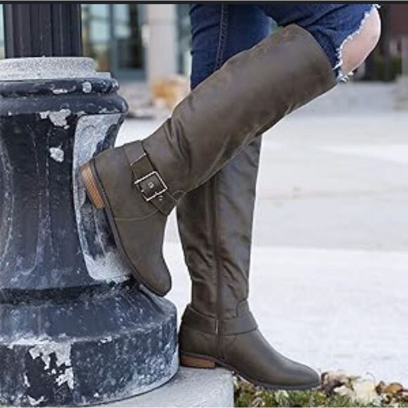NIB Journee Collection zip up moto biker boots 7.5 - Picture 1 of 10